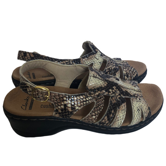 Clarks Collection Women’s Soft Cushion Slingback w/ Wedge Sandals Size 7 NWOB - Picture 3 of 9